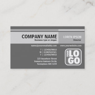 Alternate Tones (Logo) - Grey Business Card