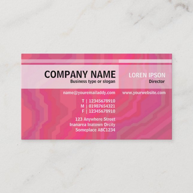 Alternate Tones - Red Marbled Business Card (Front)