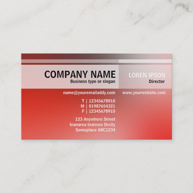 Alternate Tones - Soft Gradients Business Card (Front)