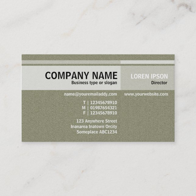 Alternate Tones - Warm Grey Stone Business Card (Front)