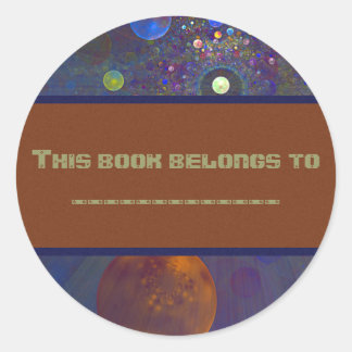 Alternate Universe Abstract Art Classic Round Sticker