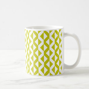 Alternate ZigZags - Banana Yellow and White Coffee Mug