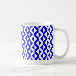 Alternate ZigZags - Blue and White Coffee Mug
