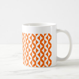 Alternate ZigZags - Orange and White Coffee Mug