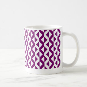 Alternate ZigZags - Plum and White Coffee Mug