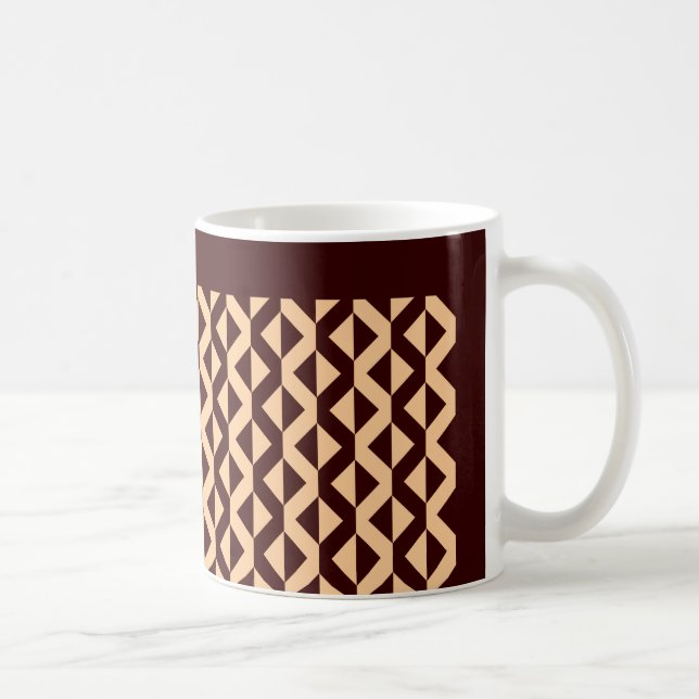 Alternate ZigZags - Sand and Walnut Coffee Mug (Right)