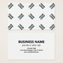 Alternating Business Logo or Image Pattern | White