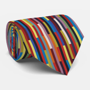 Alternating Colour Stripes Patchwork - Vertical Tie