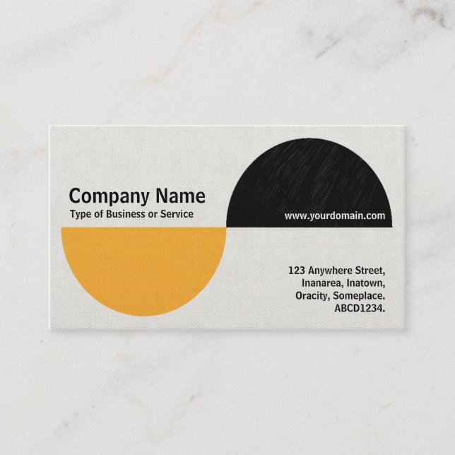 Alternating Crecents II - Amber and Black Business Card (Front)