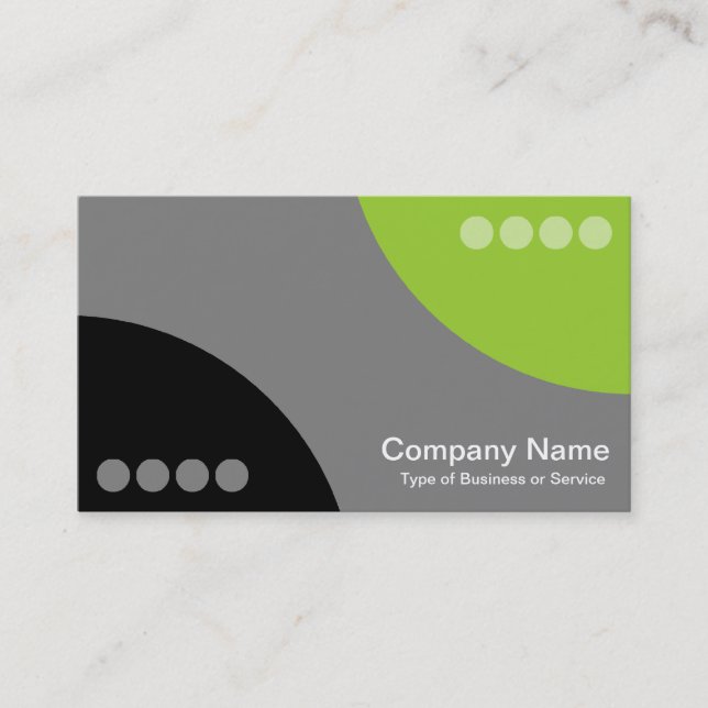 Alternating Curves II - Black, Grey and Martian Gr Business Card (Front)
