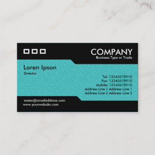 Alternating - Cyan Embossed Texture Business Card