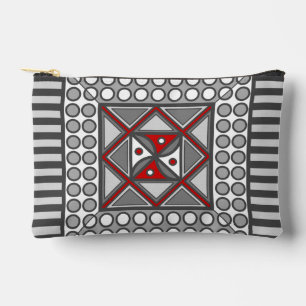 Alternating Geometric Accessory Pouch