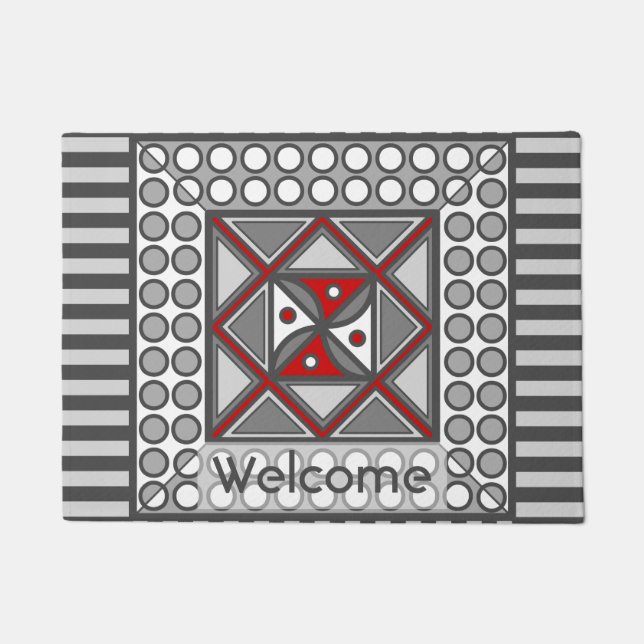 Alternating Geometric Doormat (Front)