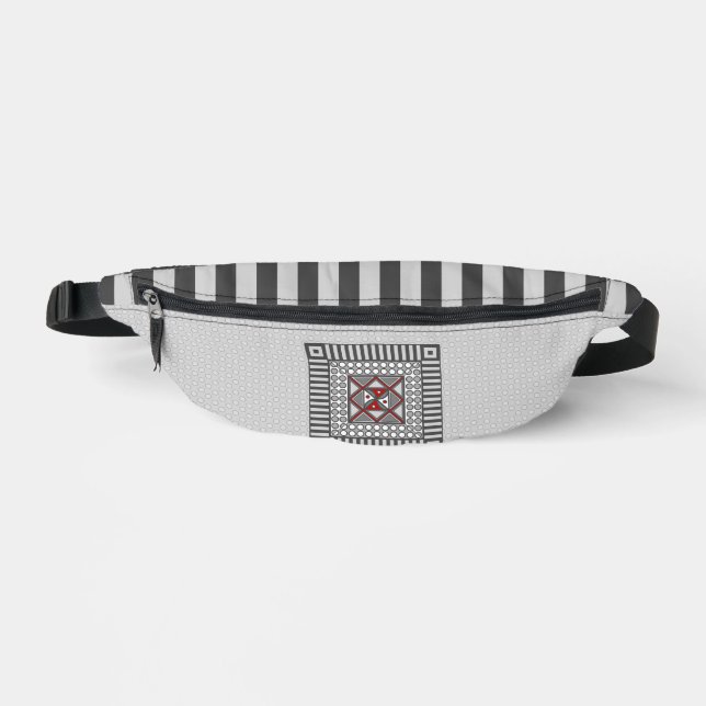 Alternating Geometric Fanny Pack (Front)
