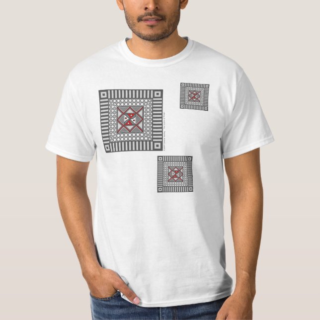 Alternating Geometric Men's Light Shirt (Front)