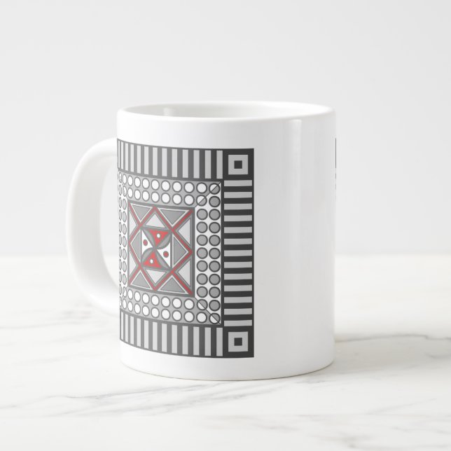 Alternating Geometric Specialty Mug (Front Left)