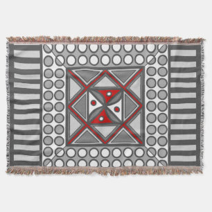 Alternating Geometric Throw Blanket