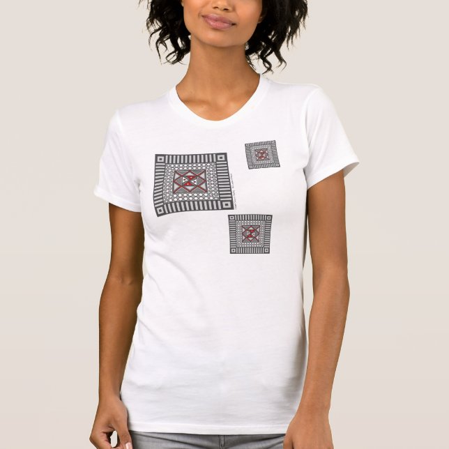 Alternating Geometric Women's Light Shirt (Front)