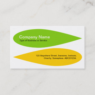 Alternating Petals - Martian Green and Amber Business Card