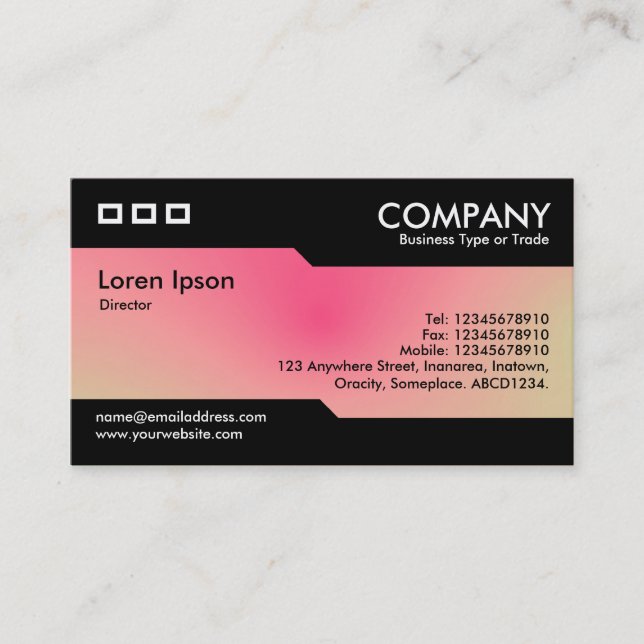Alternating - Soft Gradients Business Card (Front)