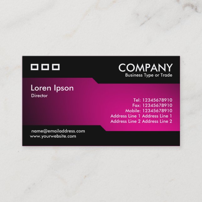 Alternating - Spot light Illuminated - Hot Pink Business Card (Front)