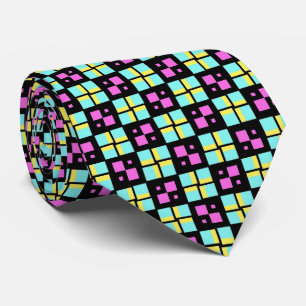 Alternating Squares Terrazzo Pattern Tie