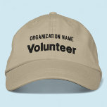 Alternative Apparel Hat Embroidered Volunteer Cap<br><div class="desc">Easily personalize this khaki Alternative Apparel hat for volunteers with your own custom text. You can also customize it with your logo or other image. This chino twill cap style is 100% cotton. Adjustable unisex style for men or women. Available in other colours. No minimum order quantity and no setup...</div>