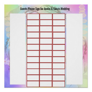 Alternative Design Guest Signature for Wedding Poster