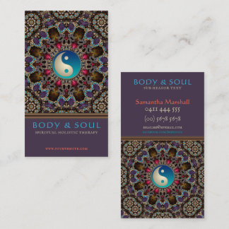 Alternative Eastern Jewels Yin Yang Purple Blue Business Card