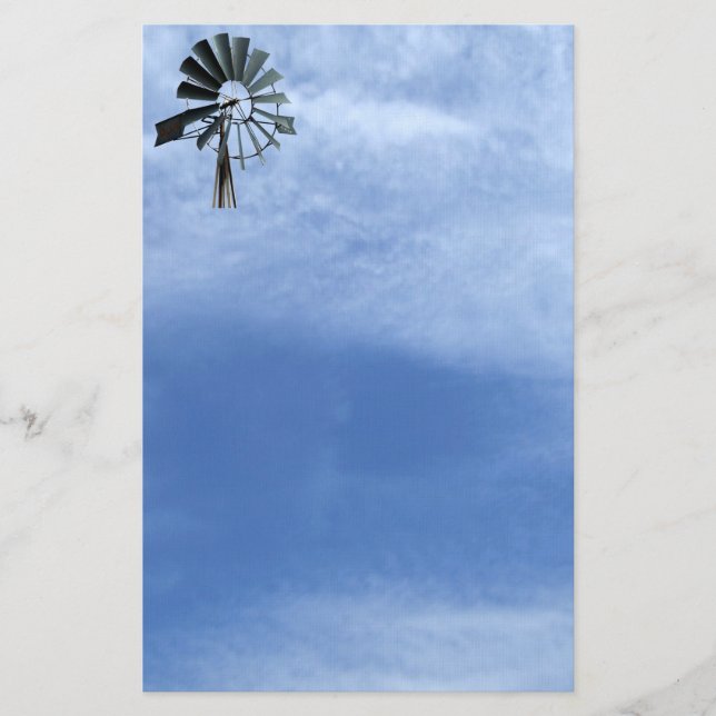 Alternative Energy - Pinwheel Windmill Power Stationery (Front)