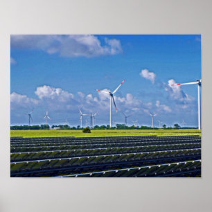 Alternative Energy - Solar and Wind Poster