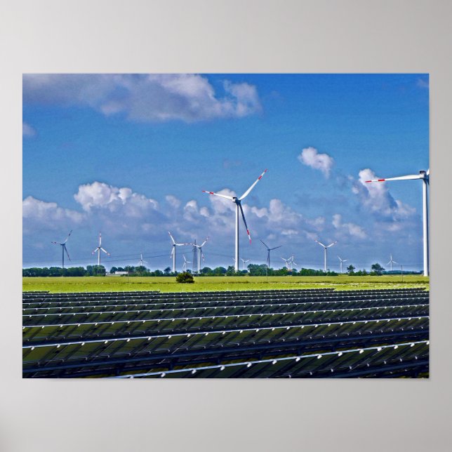 Alternative Energy - Solar and Wind Poster (Front)