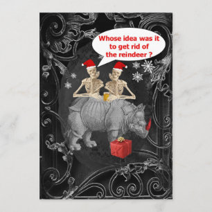 Alternative funny Gothic Christmas Invitation