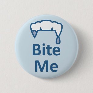 Alternative Gothic Emo facebook BITE ME badge 2 Inch Round Button
