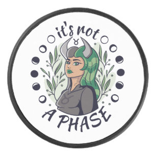 Alternative Gothic Girl Art It's Not a Phase Hockey Puck
