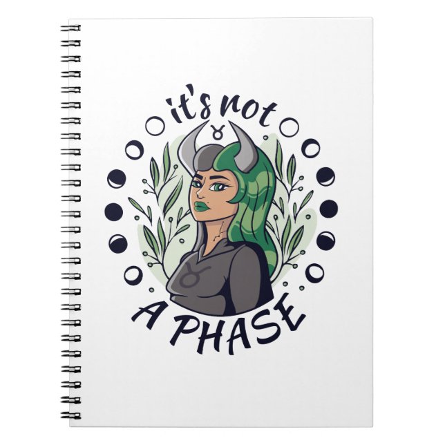 Alternative Gothic Girl Art It's Not a Phase  Notebook (Front)