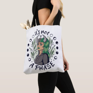 Alternative Gothic Girl Art It's Not a Phase  Tote Bag