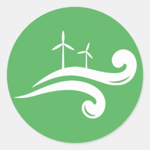 Alternative green energy wind power stickers