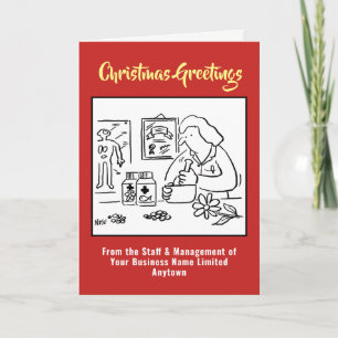 Alternative Medicine or Homeopathy Christmas Card