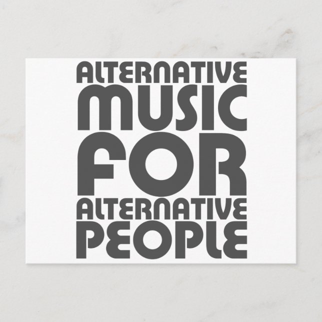 Alternative Music 4 Alternative People - Emo Rock Postcard (Front)