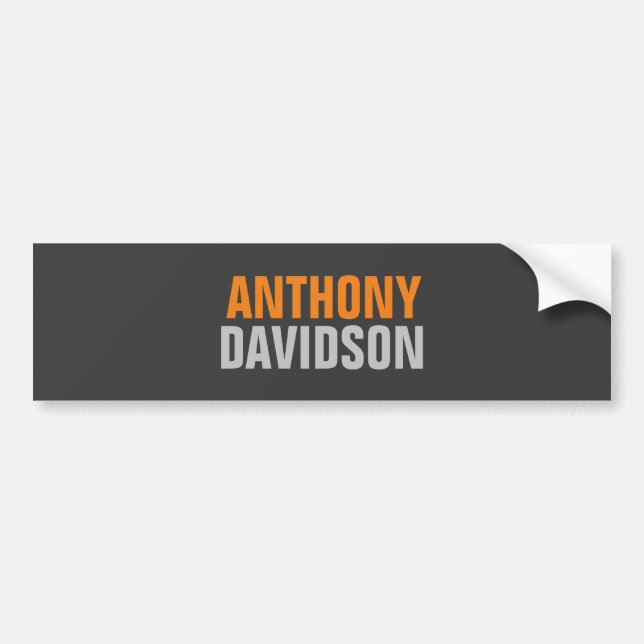 Alternative Perfect Cute Grey Orange Bold Text Bumper Sticker (Front)