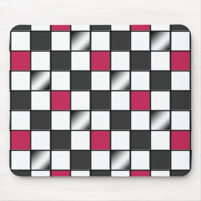 Alternative Pink Chequered mousepad (Front)