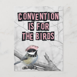 Alternative Punk Bird Anti Conformity Postcard