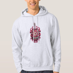 Alternative Retro Sci-Fi Mind Control Eyeball Hood Hoodie