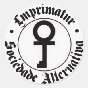 Alternative society classic round sticker