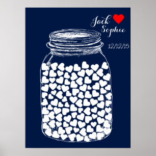 Alternative wedding guest book mason chalk 100