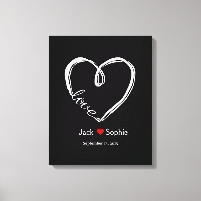 Alternative wedding guestbook infinity heart colou (Front)