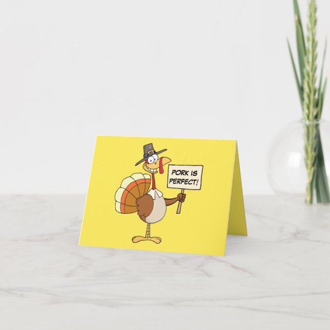 Alternatives to Turkey for Thanksgiving Dinner Holiday Card (Front)