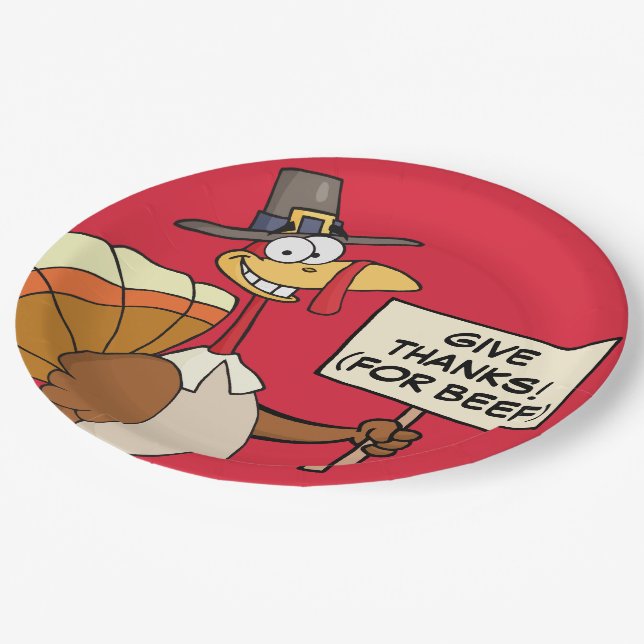 Alternatives to Turkey for Thanksgiving Dinner Paper Plate (Angled)