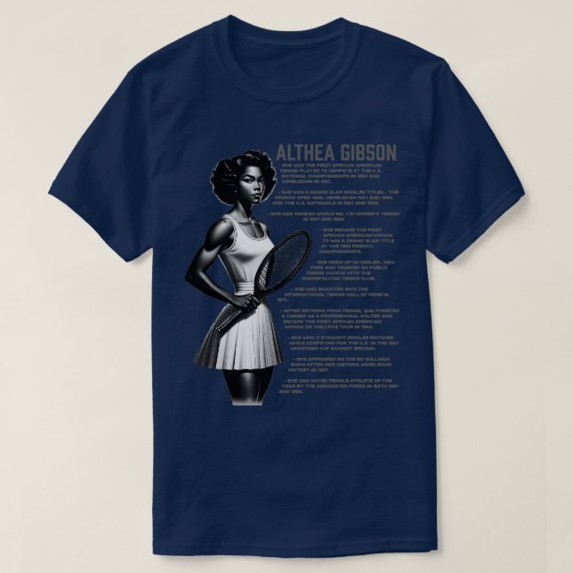 Althea Gibson Facts T-Shirt (Design Front)